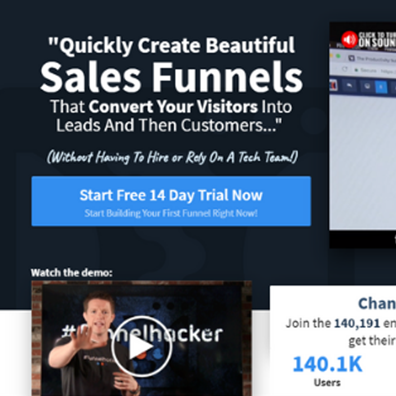 How to create beautiful sales funnel quickly Free 14 days trial