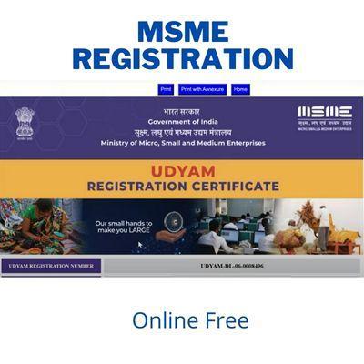 udyam registration with certificate online by ministry of msme online free