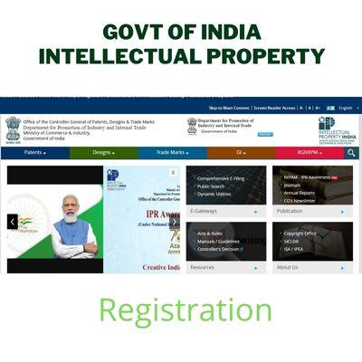 intellectual property registration by govt of India online