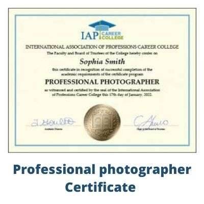 het professional photographer certificate course online by canadian college