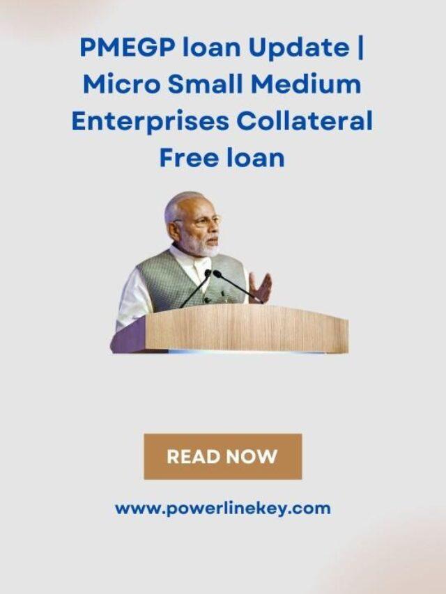 Read more about the article PMEGP loan update | Micro Small Medium Enterprises Collateral Free loan