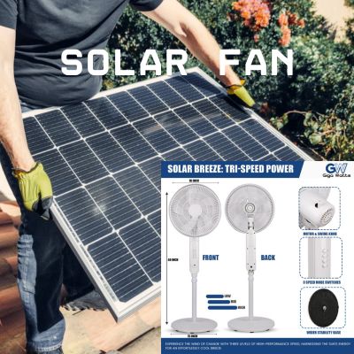 solar rechargable fan offer by powerlinekey